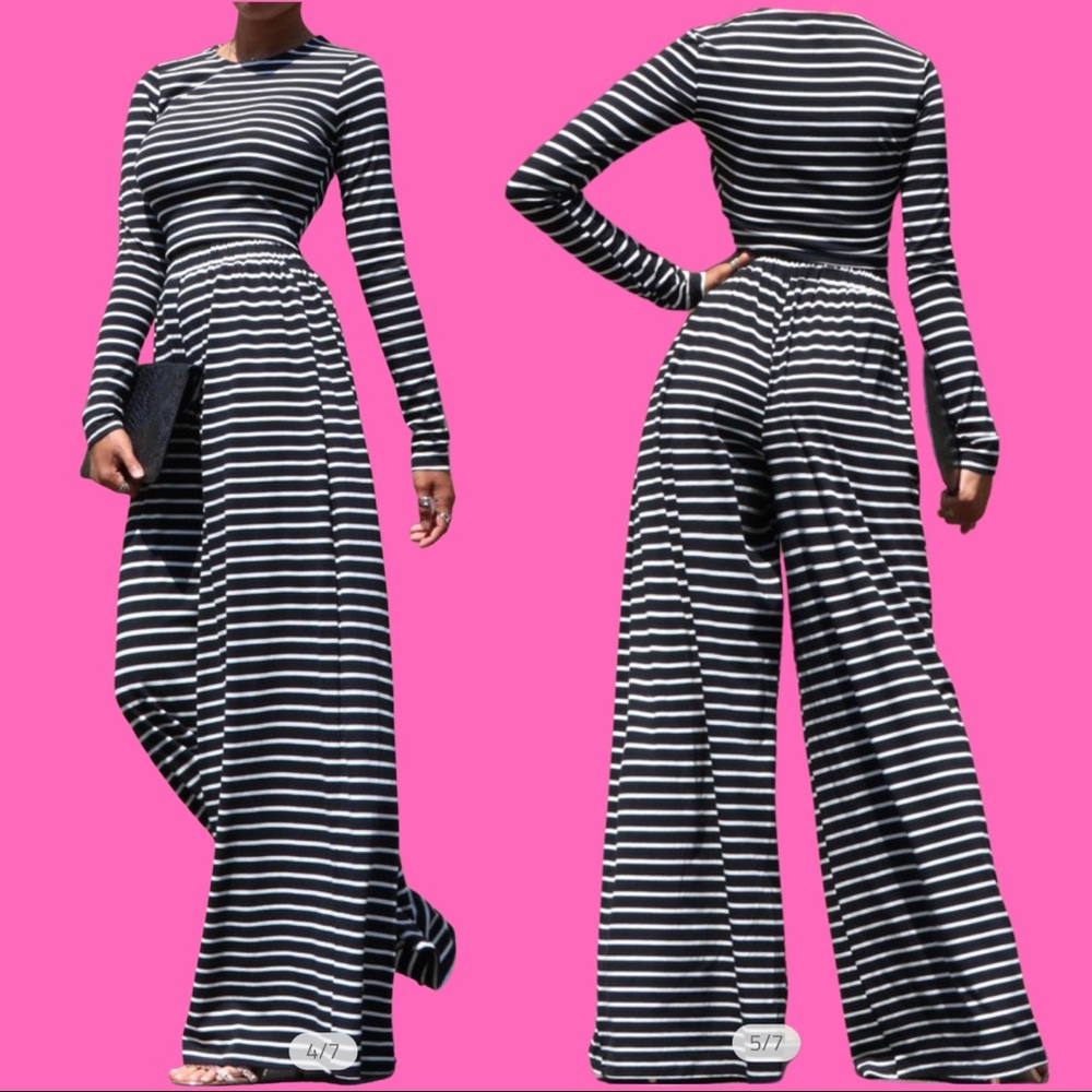 Coming Soon - Pin Striped Knit Top & Pant Set